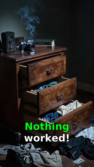 Nothing works: frame from the The house that wouldn't let go example
