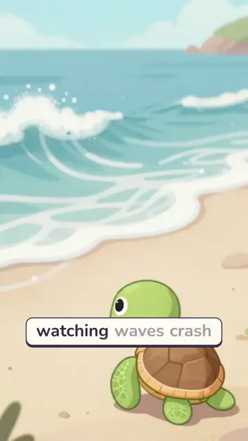 Show the fear: frame from the Shelly the brave turtle example