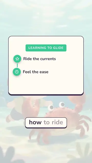 Turn the lesson into steps: frame from the Shelly the brave turtle example